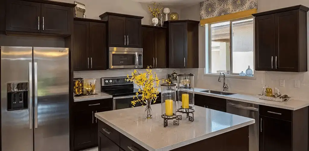 Cabinet painting results with freshly painted kitchen cabinets in Erie, PA