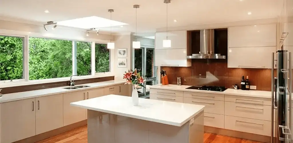 Kitchen cabinet refacing and remodel results in a modern kitchen in Erie, PA