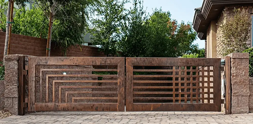 Custom driveway gate installation for a home entrance in Erie, PA