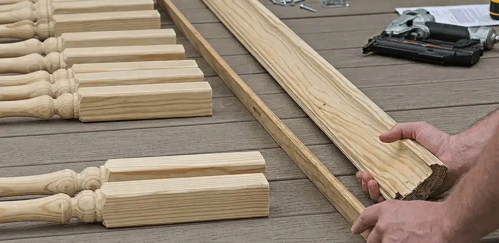 Handrail installation materials and wood components for stair rail work in Erie, PA